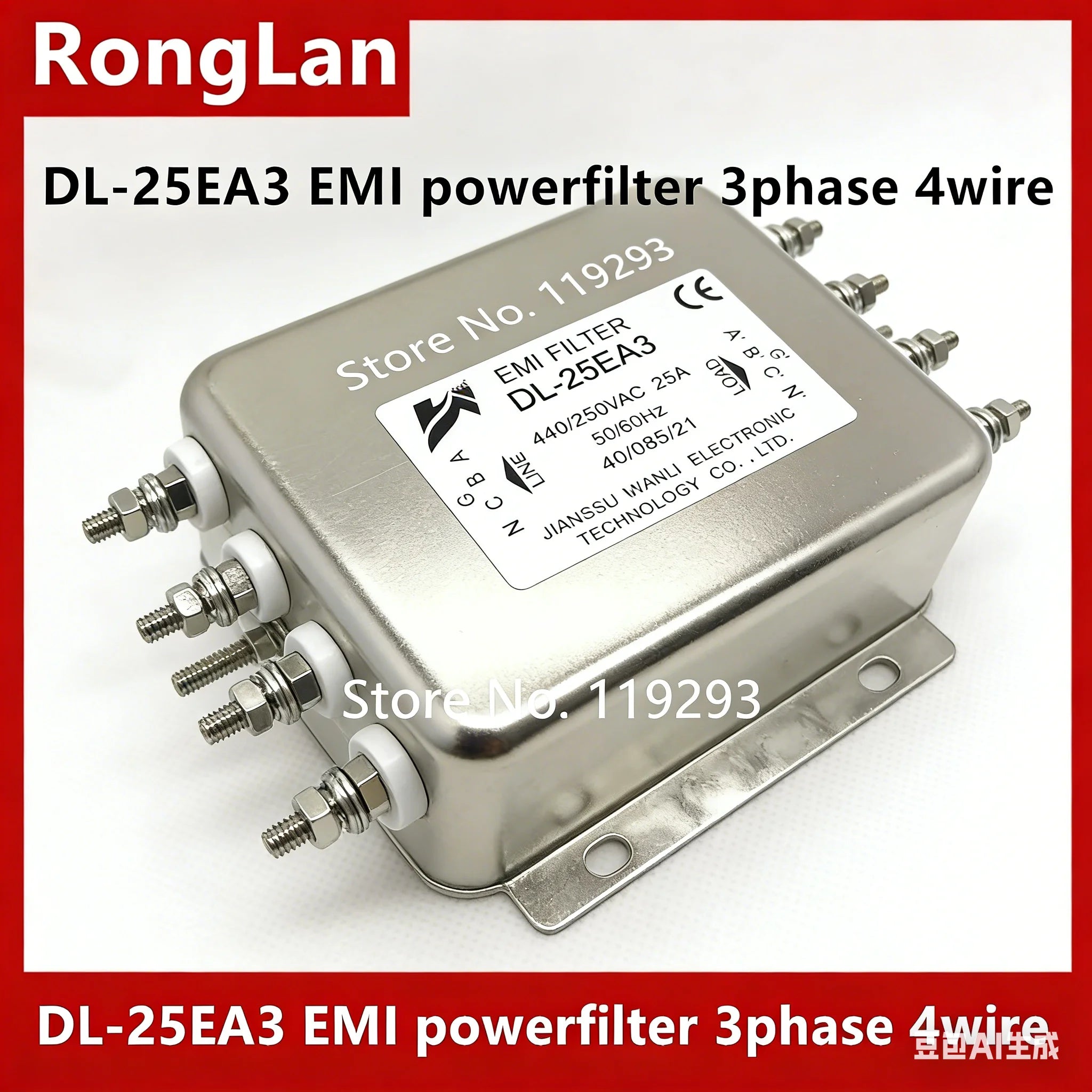 [ZOB] 100% NEW and original Jianli DL-25EA3 EMI Industrial grade power filter for three-phase four wire