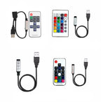 DC 5V USB LED Strip Light RGB Single Color Controller IR Bluetooth Remoter RF Wireless Remoter Control For LED Strip Light