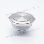 40mm Metal Push Button Switch Power LED Light Waterproof Reset Self-locking Latching Start Stop Switch On Off 2NO2NC With Wire