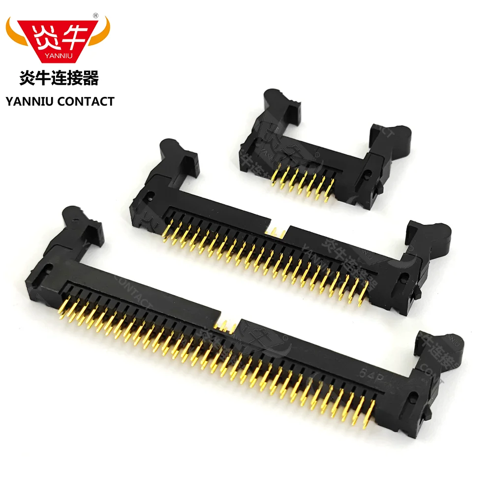 50Pcs DC2  6p-64P 2.0mm PITCH IDC SOCKET CONNECTORS ISP JTAG HEADER   YANNIU  High Temperature Resistance  Electroplate Gild 3Au