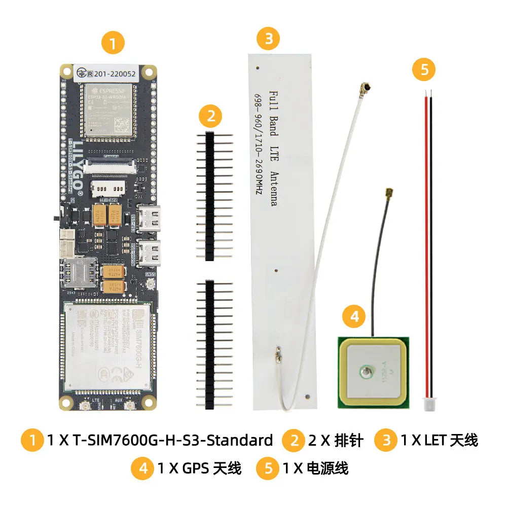 LILYGO T-SIM7600E/GSA-H ESP32 Wireless Communication Module SIM Card Development Board