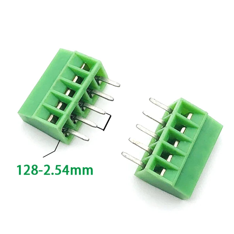 5/10pcs KF128 2.54mm Pitch Mini PCB Screw Terminal Block Connector for Wires 2P 3P 4P 5P 6P 7P 8P 9P 10P 12P 16P Terminal