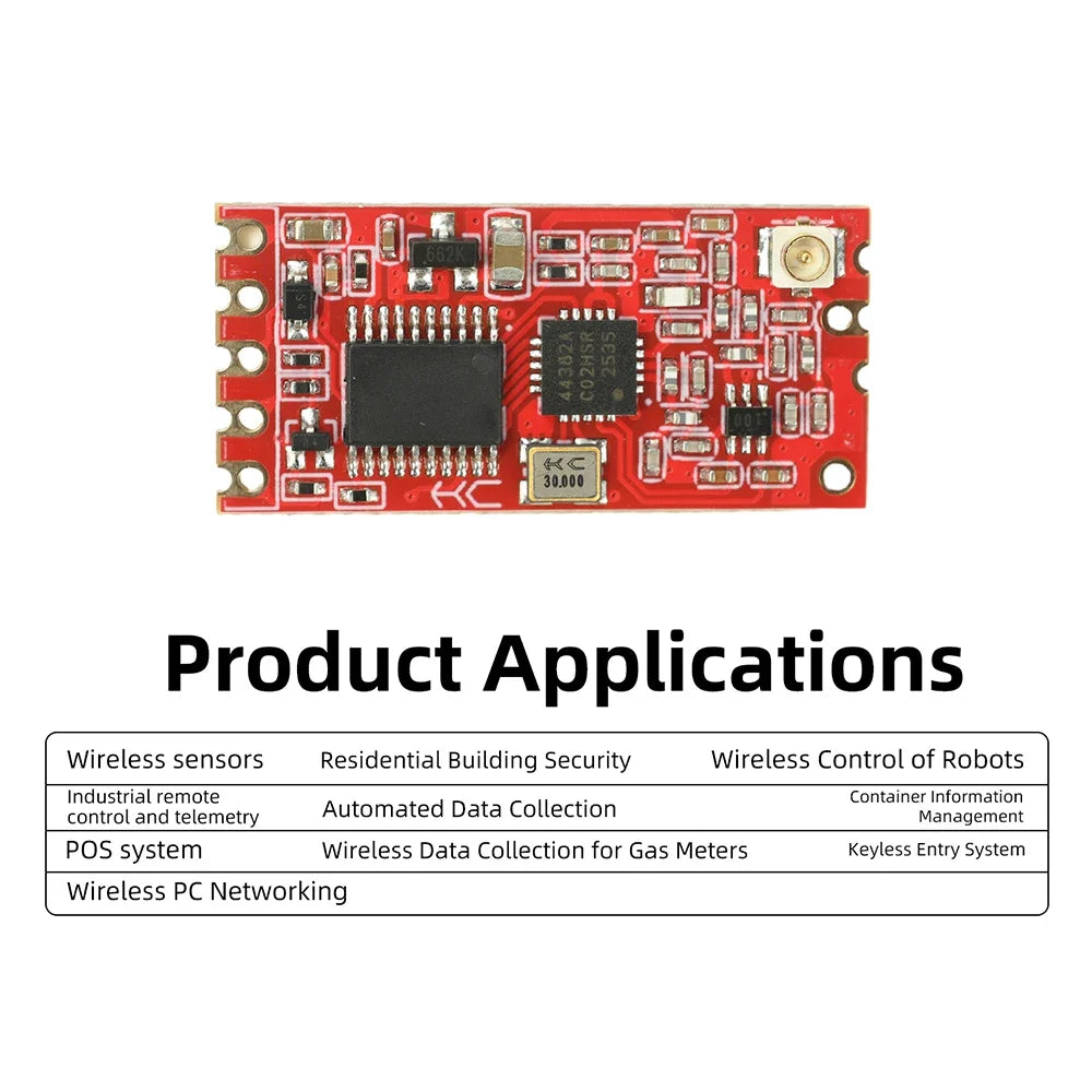 Si4438 Chip Hc 12 V4 0 Wireless Serial Port Module 100mw High Power 254 Channels Half Duplex Wireless Communication Module