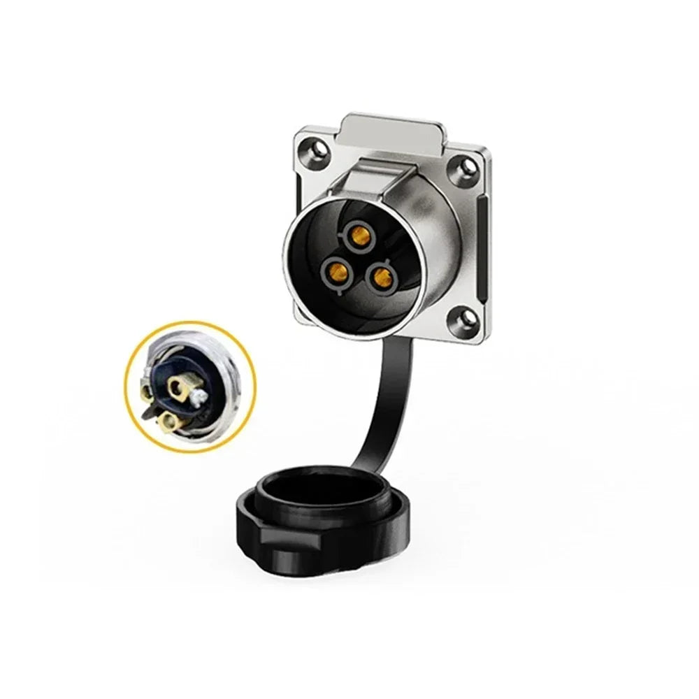 EW-LP24 Solderless Power Aviation Connector Waterproof Adapter Screw Lock Charger M24 2 3 4 5 Pin Male Plug Female Socket IP68
