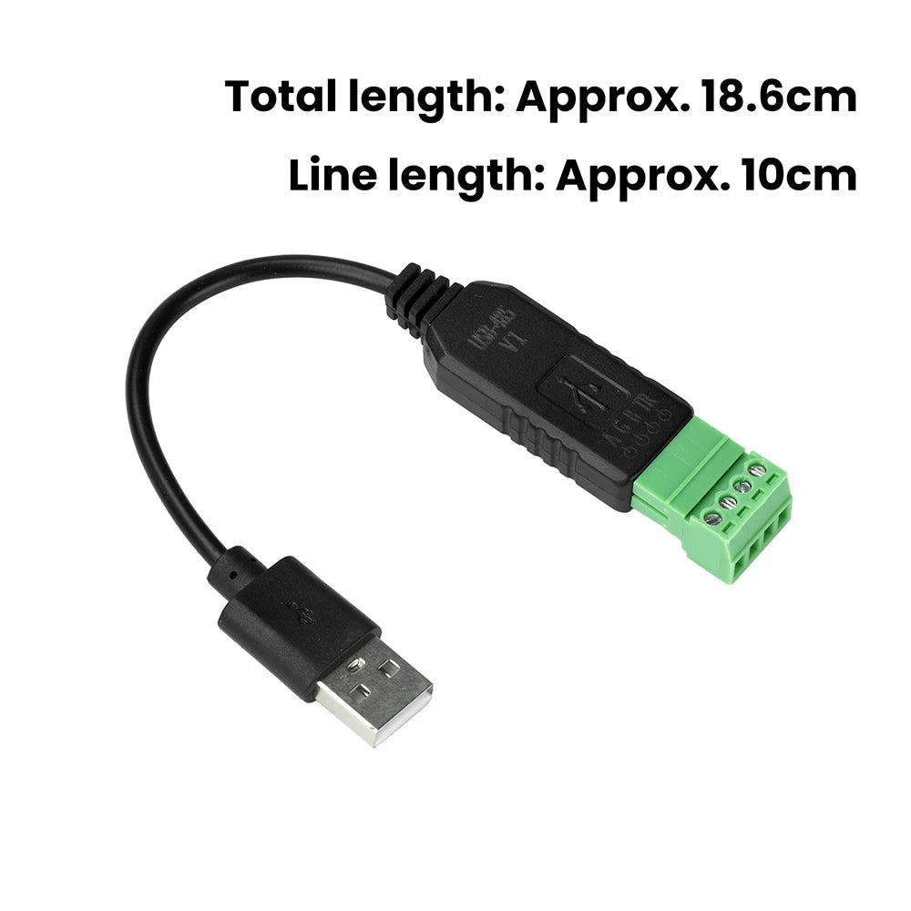 USB to RS485 Serial Converter Communication Module CH340 PLC Serial Port IO Module RS-485 Connector For Windows MacOS Linux