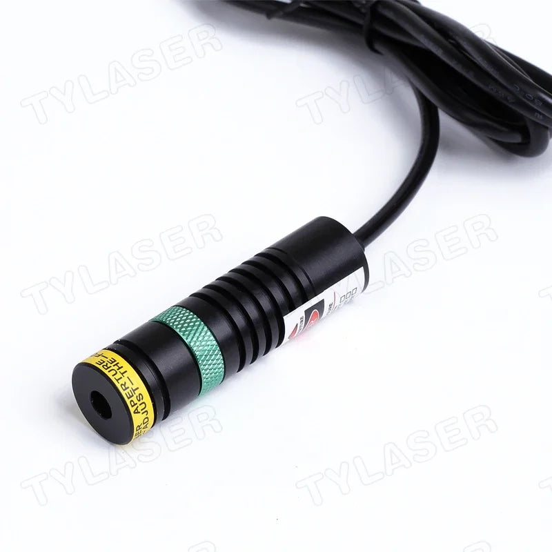 520nm Green Line Laser Module Focusable D18x65mm 10-100mw High Precision for Cutting Positioning | FREE EU Adapter