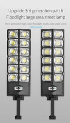 LED Super Bright Outdoor Solar Powered Lamp Waterproof Motion Sensor Human Induction Solar Garden Light Yard Garage Light
