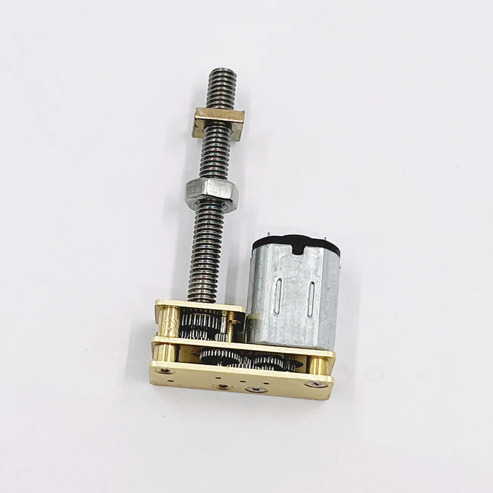 Micro N20 Full Metal Gearbox Gear Motor DC 3V-6V 15rpm-300RPM With 35mm M4 Thread Flip Output Shaft 35mm linear actuator.