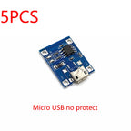 1/3/5pcs Type-C Micro Mini USB 5V 1A 18650 TP4056 Lithium Battery Charger Module Charging Board With Protection Dual Functions
