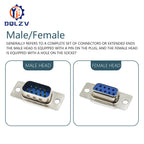5PCS D-SUB 9 15 25 37 Pin Male Female Solder Type Connector DIP Straight Mount Serial Port Adapter 2 Rows DB9 DB15 DB25 DB37