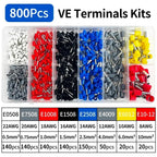 200-1900Pcs Electrical Tube Insulated Terminal VE Tubular Crimp Terminals Wire Cable Connector Ferrules Terminal Connectors
