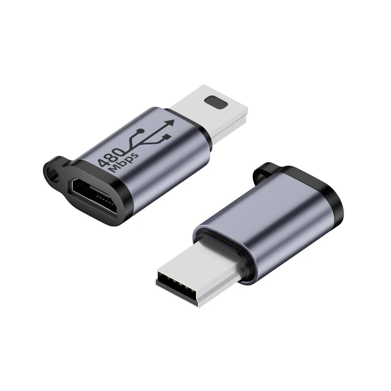 Usb Type C to Mini USB MicroUSB Adapter Micro USB to TypeC Mini USB Converter Connector Support Charge Data Sync 480Mbps 18W