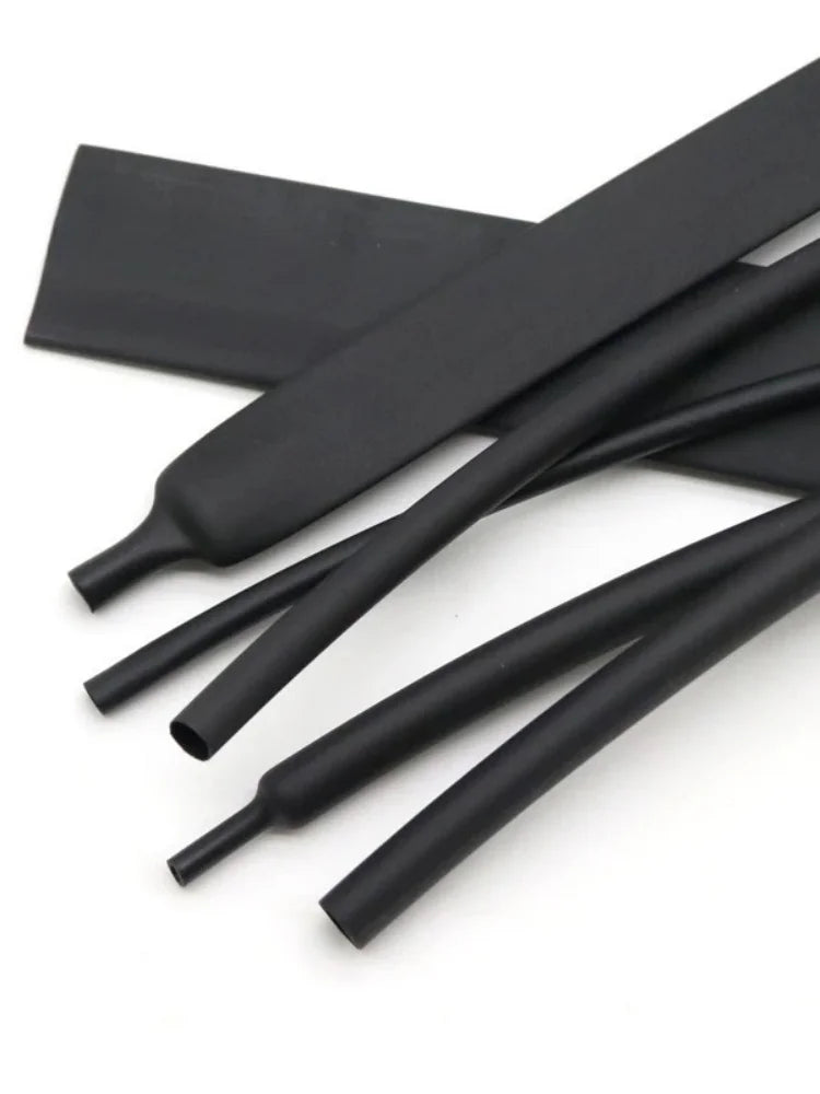 1m Waterproof Heat Shrink Tubing Kit with Adhesive - 1M 3:1 Heat Shrink Tube With Double Wall Glue Tube Diameter 1.6-50mm