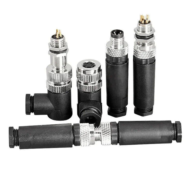 M8 Sensor 3/4/5 Pin Waterproof Aviation Connector Male Female Plug Screw Thread Sensor Cable Joint Industrial Connector IP67