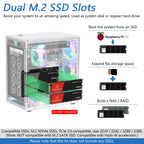 Freenove Raspberry Pi 5 Case Kit Pro, 2/4 M.2 NVMe SSD Slots, 5 PWM ARGB Fans, 4.3" Touchscreen, Stereo Speakers, 3.5 mm Audio