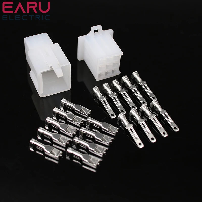 10/20Set 2.8mm 2/3/4/6/9 Pin Automotive 2.8 Electrical Wire Connector Male Female Cable Terminal Plug Kits Motorcycle Ebike Car