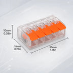 10-150PCS Universal Electrical Quick Wire Connectors 2/3/4/5 Port Plug-in Terminal Block DIY Cable Kit 28-12AWG 250V 32A