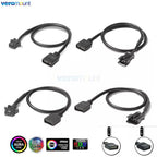 Motherboard 12V 4Pin RGB / 5V 3Pin ARGB to SM JST Female Male Conversion Adapter Cable 30cm for PC Computer LED Light Strip Line