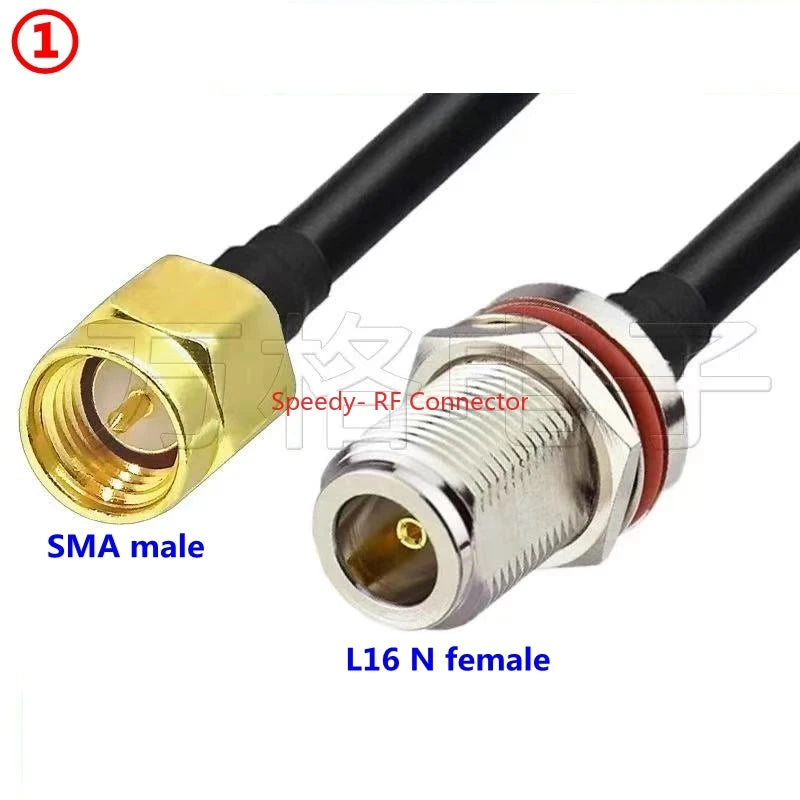 LMR240 Cable SMA To N Type Female Head with Waterproof Ring Antenna Extension Adapter Cable Outdoor Coaxial Radio Frequency RF