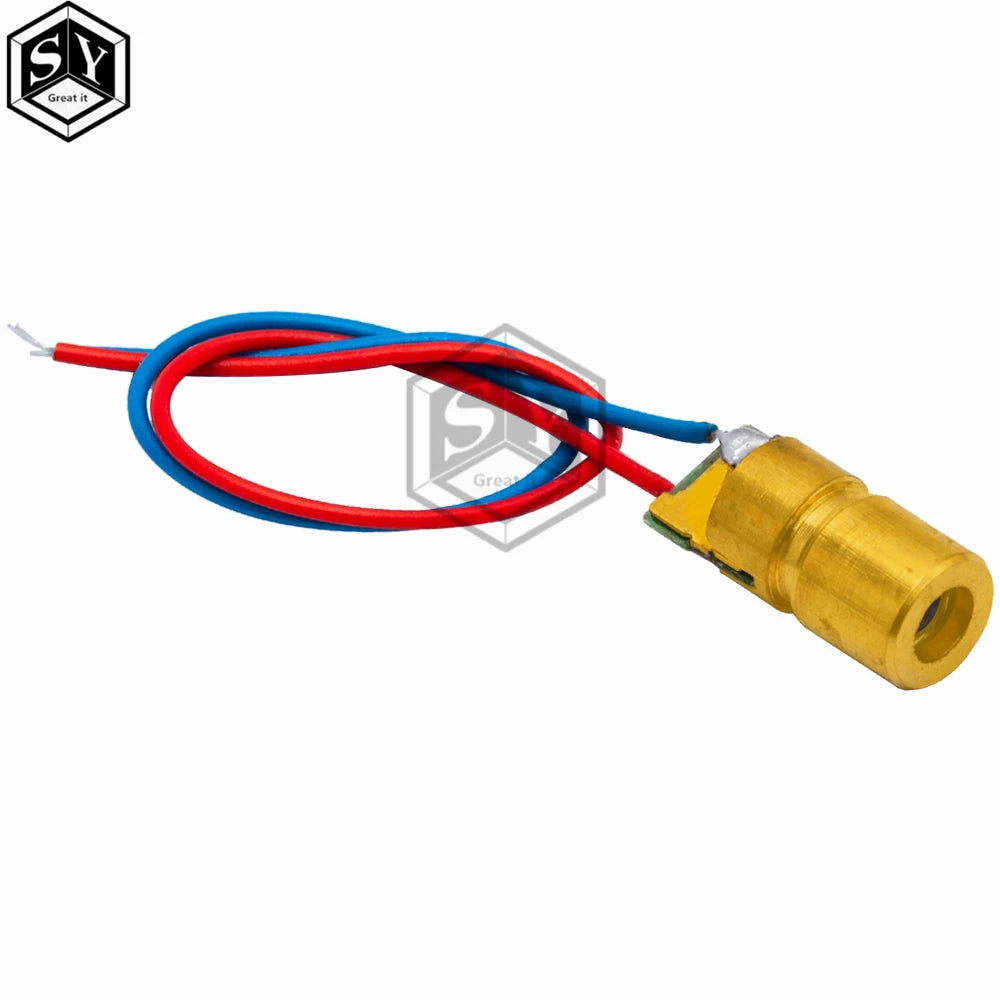 1pcs 5V 650nm 5mW Adjustable Laser Dot Diode Module Red Sight Copper Head Mini Laser Pointer