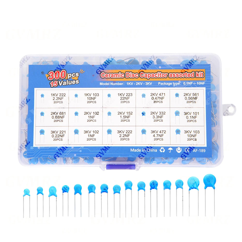 1KV 2KV 3KV High Voltage Ceramic Capacitor KIT 5PF 30PF 47PF 56PF 100PF 220PF 1NF 2.2NF 3.3NF 4.7NF 10NF 100NF 471 222 223 103