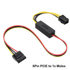 Angitu Adapter 6Pin GPU to Sata/Molex Hard Drive Cable 12V to 5V PCIE to 1x2x3x4xSATA Hard Drive Cable Molex 4PIN