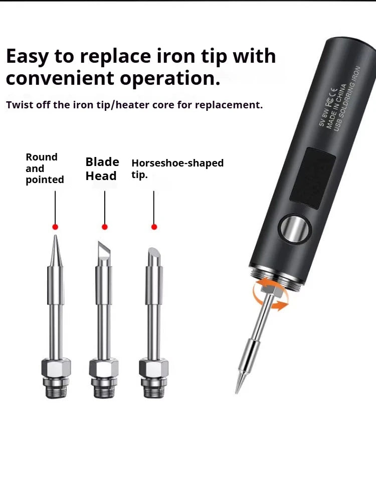 Canoyu radio soldering iron usb charging intelligent digital display portable household repair soldering iron welding pen