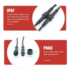 2Pin M8 M10 M12 M14 5521DC Mini Plug Male Female Butt Plug with Wire Solar Light Car PVC Waterproof Connector Plug 5.5x2.1dc