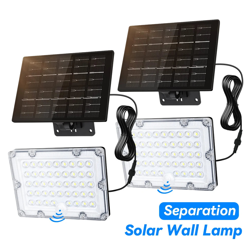 Super Bright 184 LED Solar Light Outdoor Motion Sensor Solar Wall Light IP65 Waterproof 3 Working Modes Solar Floodlight