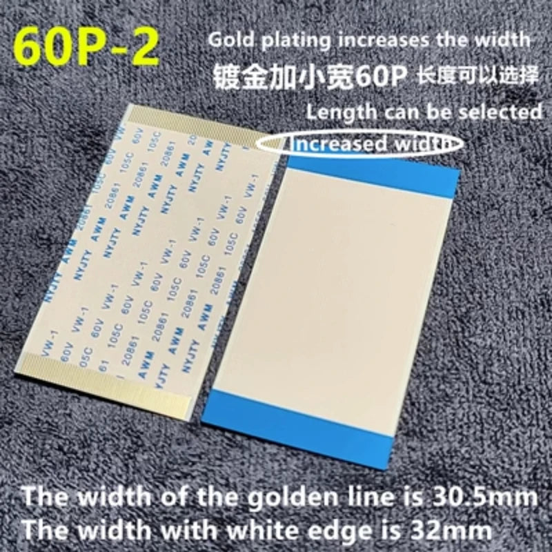 1pcs Gold-plated Ffc Fpc Flat Flexible Cable Awm 20706 105c 60v Vw-1 0.5mm Pitch 40/50/55/60/68/80/96 Pin