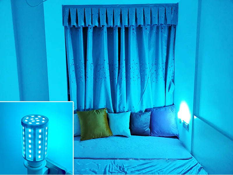 5W 10W 15W 20W 30W E27 LED Corn Lamp Indoor Lighting Home Lamp Green Pink Garden Lawn Landscape Decorative Light Bulbs SMD5730
