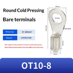 Circular Terminal Block OT1/1.5/2.5/4/6-4/5/6/8mm Cable Lug Spade Bare Copper Wire Connector Wires Non Insulated Crimp Terminal