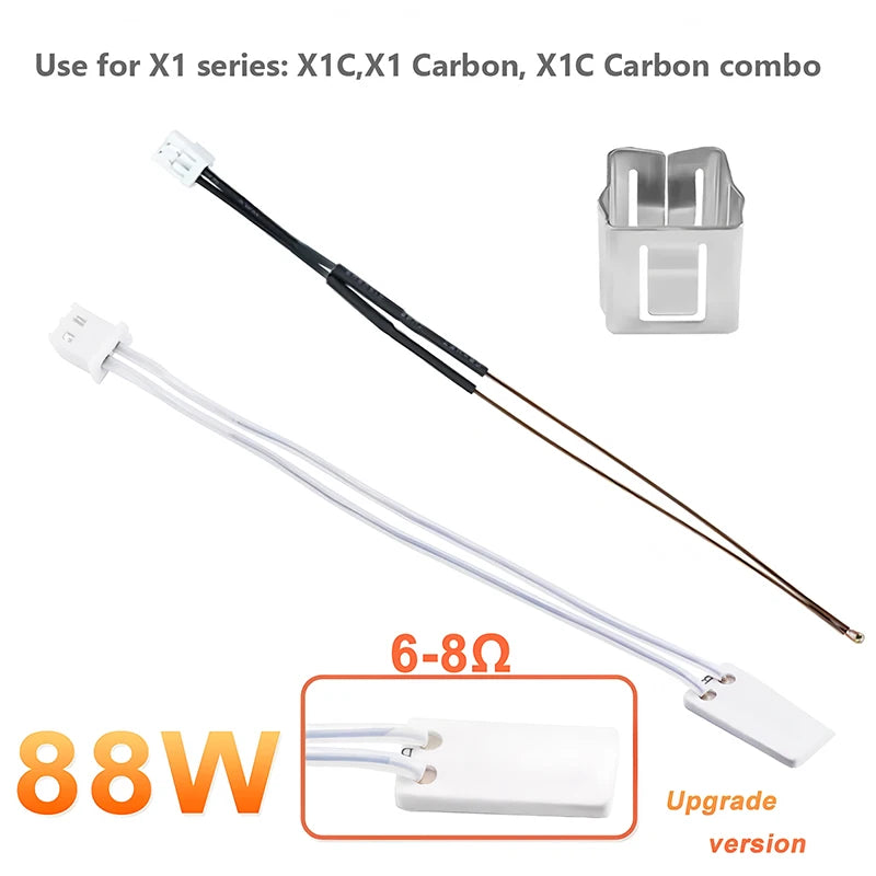 Ceramics Heating element Thermistor for Bambu lab A1 A1Mini X1 X1C P1 P1P P1S Combo 3D Printer HeaterParts