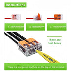 10/30/33pcs Original WAGO 221-412 221-413 221-415 Quick Wiring Terminal 0.14-4mm² AWG24-12 2/3/5 Holes 450V Lever Wire Connector