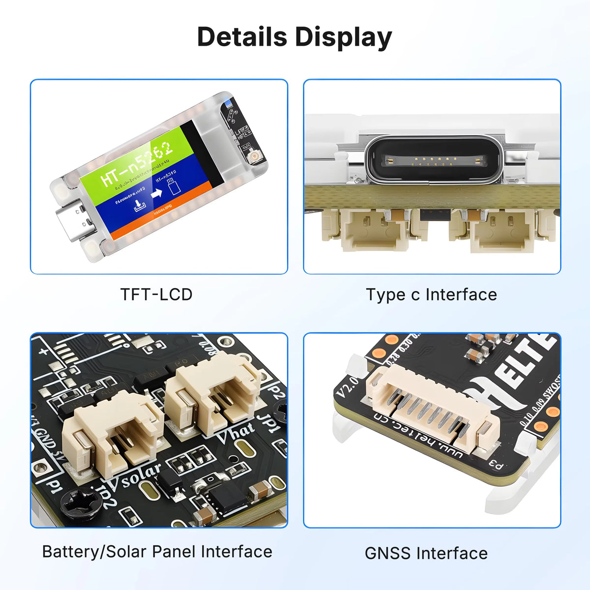 Heltec Mesh Node T114 nRF52840 SX1262 LoRa Meshtastic Board 868MHz 915MHz Ultra Low Power TFT Display Solar GPS Interface