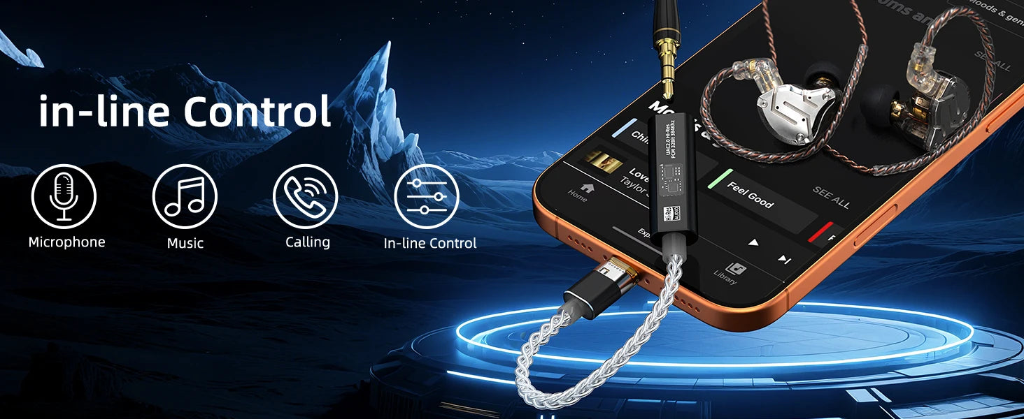 USB-C to 3.5mm Audio Adapter Headphone Amplifier DAC HiFi 32b/384kHz with CX31993 MAX97220 Dual Chip for Android iPhone iPad PC