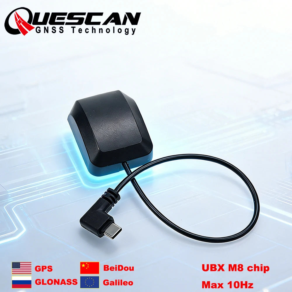 Windows Android USB Type C GPS Receiver 10Hz GPS GLONASS Galileo BeiDou Module Type-C GNSS Antenna UBX M8030 NEO-M8N Chipset
