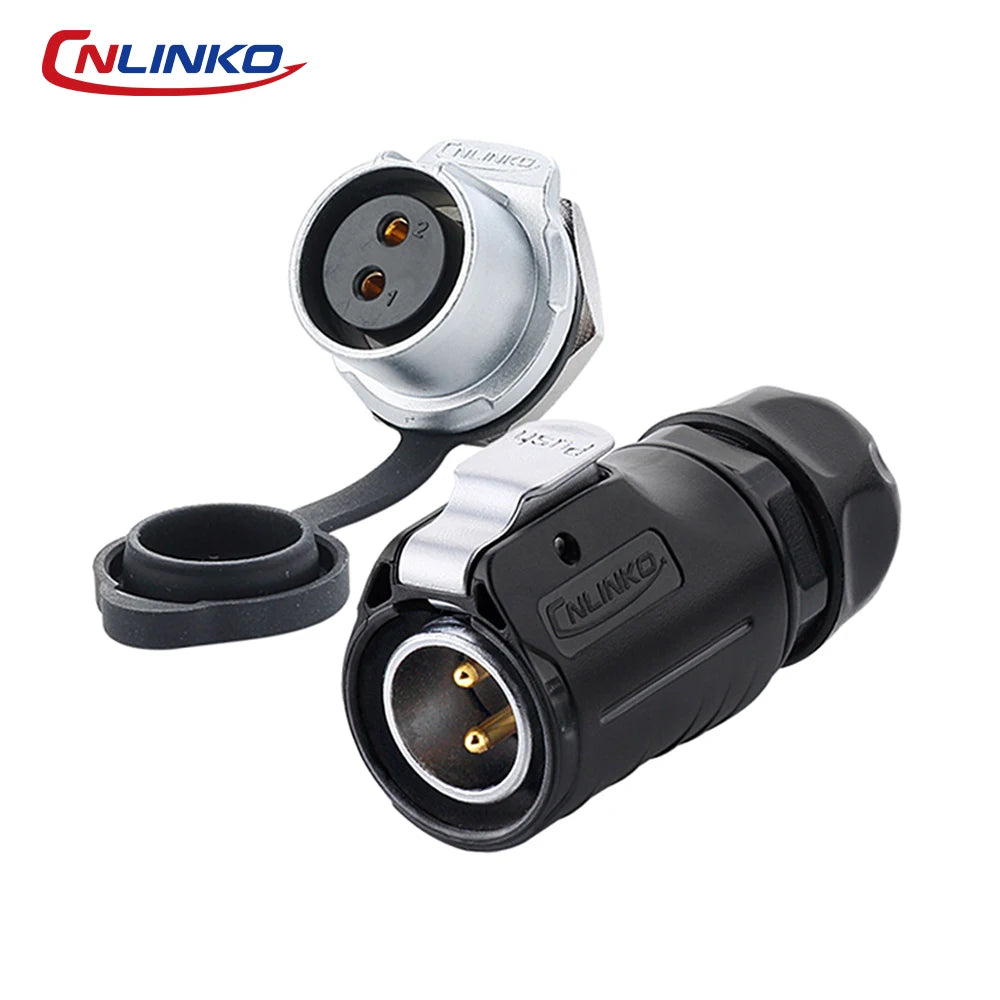CNLINKO M20 Industrial Circular Connector Waterproof IP68 Solder Type Male/Female Set for Energy Storage,Transportation & Marine