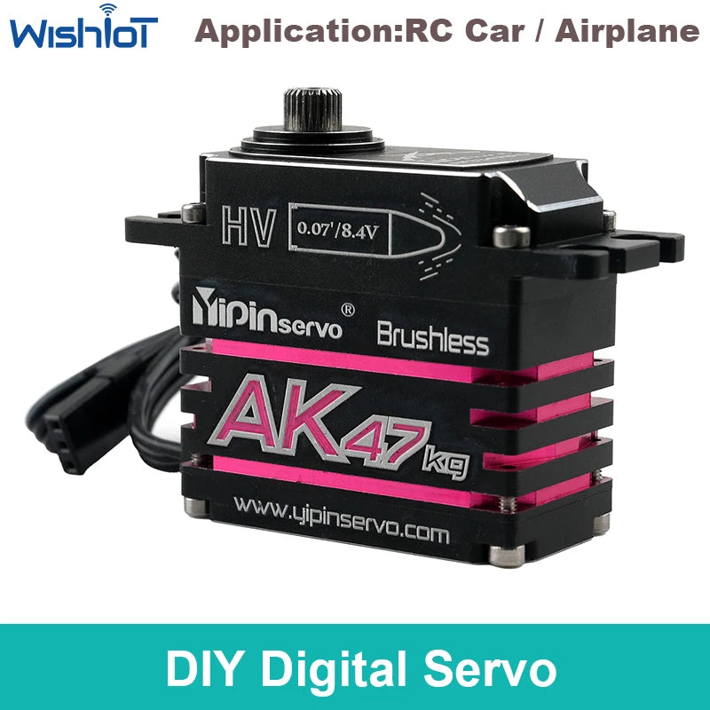 47KG Metal Digital Servo 180/270/360 Degree Angle Controllable Brushless Motor AK47 Power Functions Servos For Robot Car Model