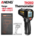 Infrared Thermometer ANENG Non-contact -50~600℃ Digital Laser Temperature Meter TH202 LCD Display Pyrometer Point Gun Tester