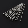 100pcs/Lot Golden Color Stainless Steel Ball Head Pins PVD Needle Pin DIY Jewelry Accessories Base De Aretes Acero Inoxidable