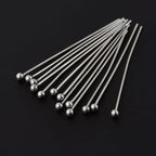 100pcs/Lot Golden Color Stainless Steel Ball Head Pins PVD Needle Pin DIY Jewelry Accessories Base De Aretes Acero Inoxidable