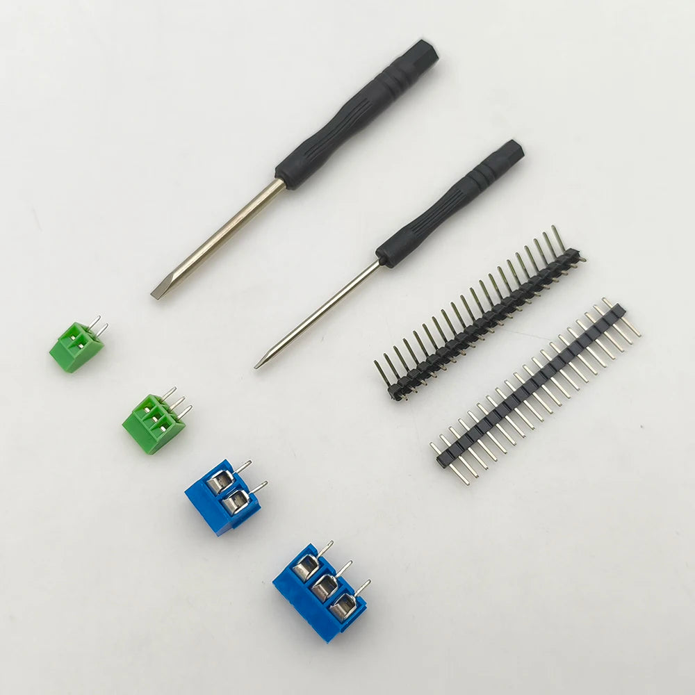 1Box KF128 KF301 PCB Screw Terminal Block Connector Kit 2.54mm 5mm Pitch 2Pin 3Pin 4Pin with Pin Header Screwdriver