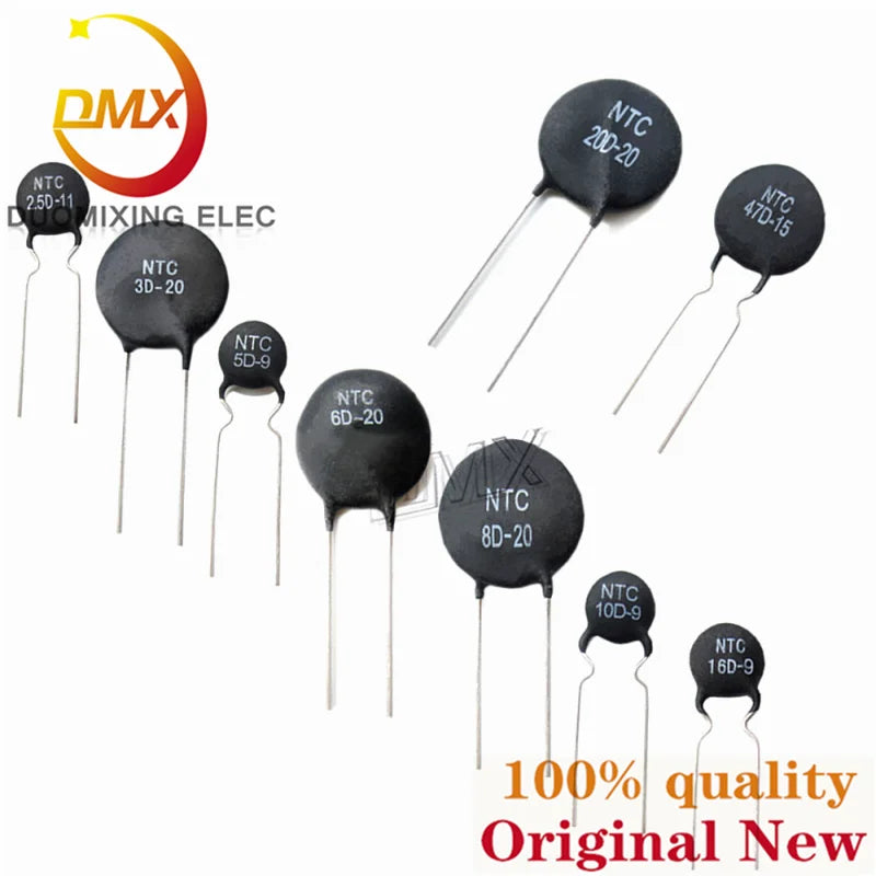5PCS MF72 thermistor 33D/5D/8D/47D/20D/10D-5/7/9/11/13/15/20/25 PTC 15P/16P NTC negative temperature coefficient thermistor