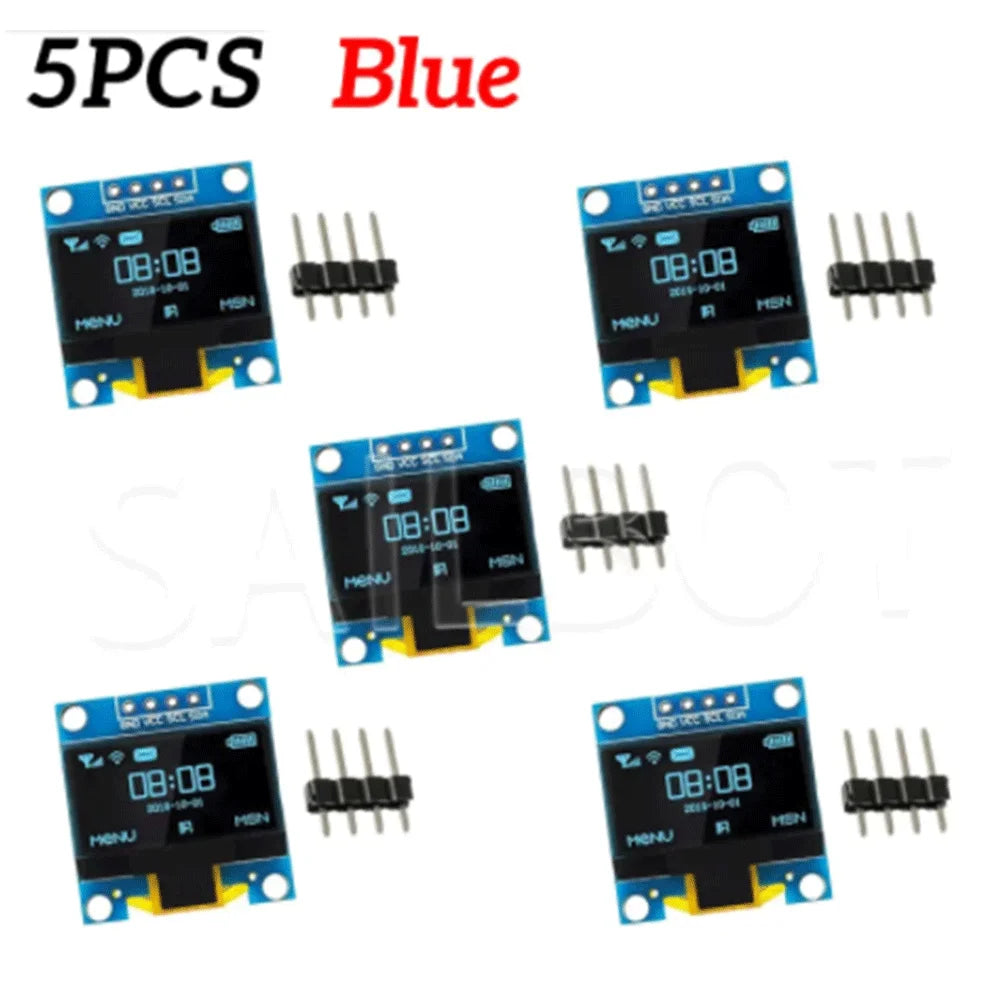 1/3/5Pcs 0.96' OLED Display Module 128x64 SSD1306 I2C Compatible with Arduino Raspberry Pi ESP32 Luminous OLED Display Board