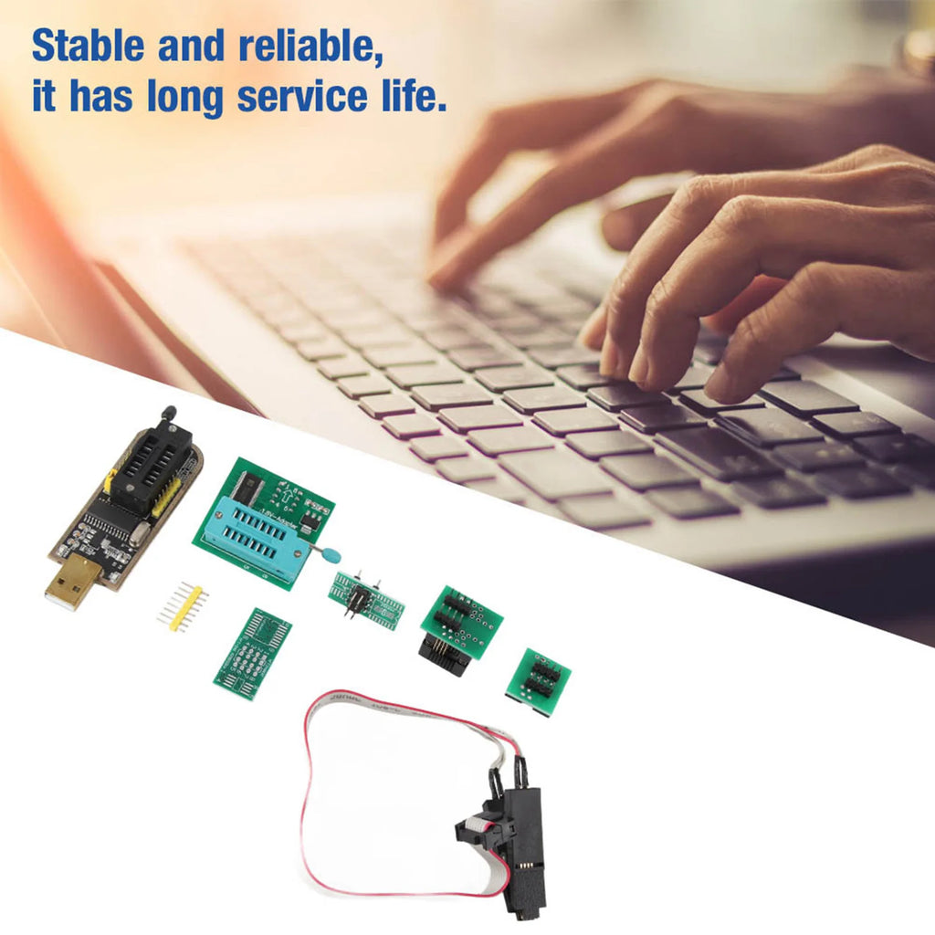 CH341A USB Programmer SOP8 Test Clip 1.8V Adapter SOP8 to DIP8 Converter Module Adapter Socket Converter Module USB Programmer