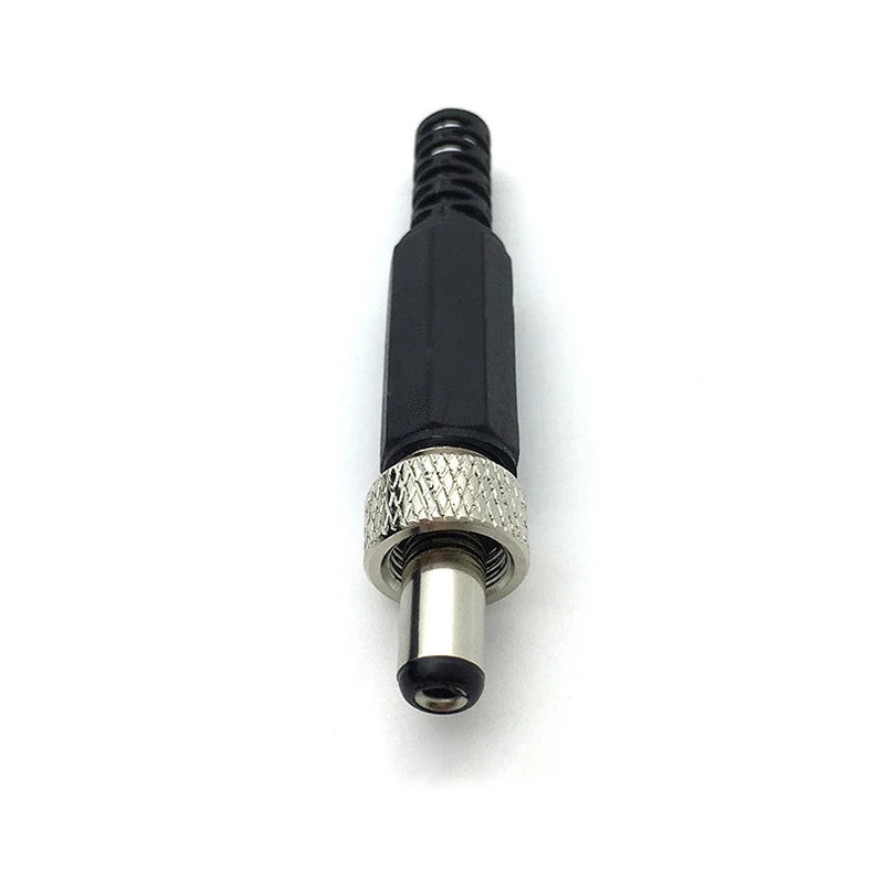 2-10PCS 5.5MMx2.1MM/2.5mm Screw Locking DC Power Connector Female Plug & Metal Panel Mount Socket Locable Secure Standard Plug