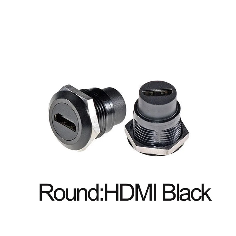 1PC Metal D Type Module RJ45 CAT6&USB 2.0/3.0&Type C&HDMI-Jack Socket Through Network Panel Mounting Electronic Connector