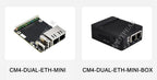 Raspberry Pi CM4 dual ETH mini Open-source Router Board Metal case for Compute Module 4 IO Board  5V, Type-C interfac
