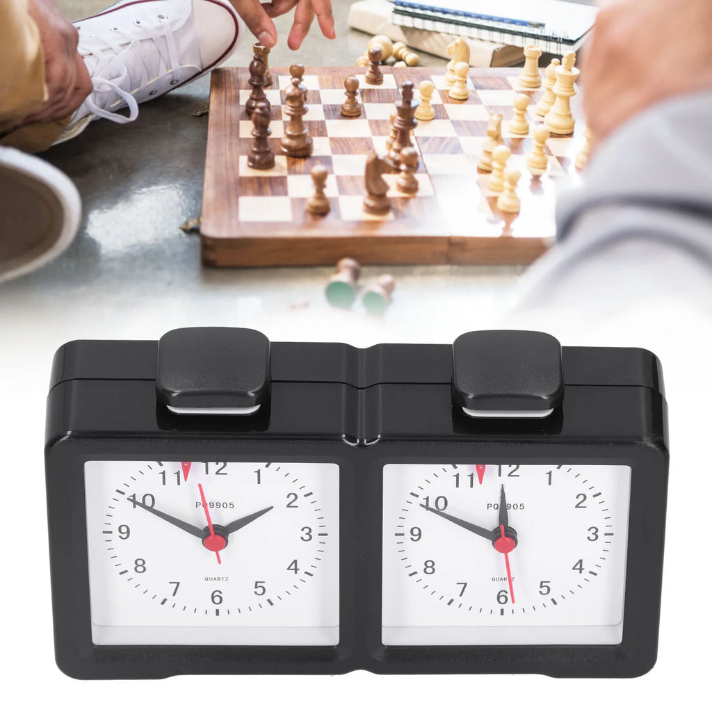 Multifunction Chess Analog Clock Count Up Count Down Timer Mute for Board Game Competition